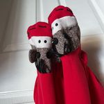 Nick & Nora  Sock Monkey Fleece Pajama One Piece Zip Up PJ’s lounge large Photo 2