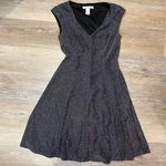 White House | Black Market Black Silver Glitter Dresss Size XXS Photo 0