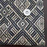 MMS Black Tan Tribal Vegan Leather Casual Clutch Purse Minimalist Sleek Classic Photo 3