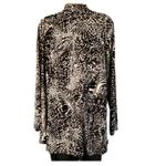 Premise Animal Print Open Front Shrug Cardigan Jacket XL Black White Photo 6