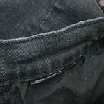 ZARA Woman Premium Denim Collection Black Raw Hem Straight Leg Cropped Jeans 6 Photo 8