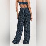 Ulla Johnson Blue Aquamarine Geometric Wide Leg Vanessa Pants | M Size M Photo 1