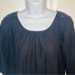 Old Navy  Women's Classic Casual Eyelet Trim Shift Dress Black M Photo 4