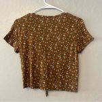 ⭐️Honey Collection bundle of 2 floral cinched front cropped tops size large Black Photo 7