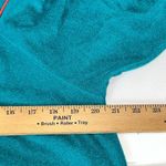 Vanity Fair Vintage  Velour‎ Embroidered Housecoat Robe Small Turquoise 1/2 Zip Photo 7