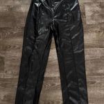 Pretty Little Thing  Women’s Size 8 Black Faux Leather Pants Photo 0