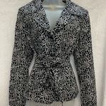 Le Suit  Black and White Patterned Blazer Photo 0