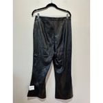 Asos Design faux leather pants size 10 wide leg flare NWOT goth moto grunge Black Photo 4