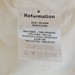 Reformation  The Andie Mini Dress White Linen Blend Ruffle Bustier Smocked Back 8 Photo 5