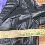 Leather blazer jacket black women’s medium‎ Black Photo 5