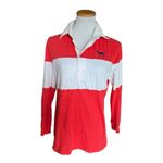 PINK - Victoria's Secret Womens Victorias Secret PINK Campus Dog Striped Polo Rugby Shirt Top - Sz XS Photo 1