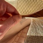 BIRDIES The Swan Gold leather slip on shoes Sz 9 Photo 14