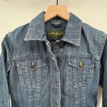 Eddie Bauer Vintage Women Small Trucker Jean Buttoned Jacket Medium Wash Denim Photo 3