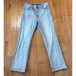 EXPRESS  90’s slim super high rise light wash jeans size 14 Photo 12