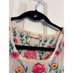 Altar'd State  Cream Embroidered Floral Tunic Dress Boho Swiss Dot Sleeveless Photo 5