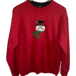 Vintage top stitch snowman crewneck Red Size L Photo 0
