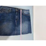 Just Black  jeans mini skirt womens size L dark wash pockets raw hem Photo 5