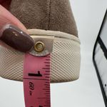 Anthropologie Seychelles Quake Beige Suede leather Ruffle Toe Slip On Sneakers Shoes size 7 Photo 3