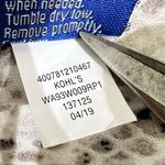 Apt. 9  Womens Long Sleeve Button Down Shirt Size L Snakeskin Print Yellow Stripe Photo 5