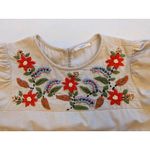 Tularosa Floral Linen Blend Mini Dress Sz XS Peasant Cottage Boho Chic Coquette Photo 4