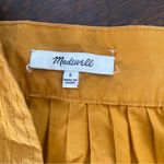 Madewell Yellow Long Sleeve Bib Collar Blouse Photo 4