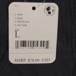 Free People  Santa Clara Thermal Top Shirt Black Slouchy V-Neck L New Photo 10