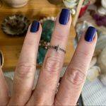 Chain Link CZ Adjustable Minimalist Ring Silver Photo 8