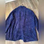 Spiegel VTG Elements Corduroy Jacket Button Down Suede Navy Blue Hippie Boho Size 2X Photo 8