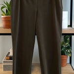 Talbots  Mid-Rise Olive Green Career Ankle Dress Pant Trouser, 10P Photo 0