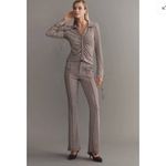 Anthropologie 4SI3NNA Tristan Knit Pants Flared High Rise Gingham Size L NEW Photo 7
