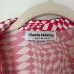 Charlie Holiday Lola Pink & White Wavy Checkered Printed Shirt 4 Photo 9