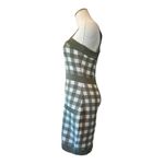 Coco and Shay Green and White Plaid Knit Dress with Gold Buttons Small S Photo 3