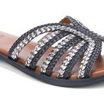 Naturalizer NEW Leather Lane Slide Sandal in Black Size 7.5M Shoes Photo 0