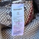 Old Navy  Knit Cuffed Beanie Gray White Red Aztec stripes snowboarding ski Sz S Photo 7