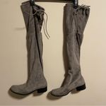 Attention Over the Knee Suede Block Heel Boots in Gray- Size 9 Photo 6