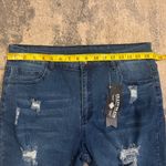 Crazy Train  Ripped Blue Jean Shorts Photo 4