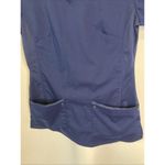 Healing Hands  Purple Label Yoga V-Neck Juliet Scrub Top XS Navy Blue Logo Photo 1