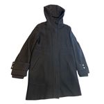 Kenneth Cole Black Wool Blend Hooded Zipper Winter Coat Jacket size 12 Photo 1