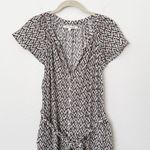 [XÍRENA] Haven Tile Geometric Print Cassi Jumpsuit Belt Flutter Sleeves Sz Large White Photo 3