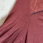 Anthropologie DOLAN DUSTY MAUVE ROSE TEXTURED NECKLINE V NECK RAGLAN BLOUSE XXS Photo 5