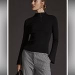 Maeve Anthropologie  Bell Sleeve Mock  Sweater Black knit $110 3X fall casual Photo 1