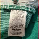 prAna  2/26 pants womens green skinny zip and button close Photo 6