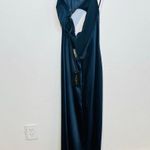 Ramy Brook NWT Dark Navy Blue Plunging Neckline Halter Tie Valentina Gown Size 6 Photo 5