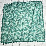 Vintage another hit green paisley print square scarf Photo 1