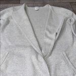 J.Crew  Light Gray Collarless Knit Sweater/Blazer 100% Cotton Photo 2