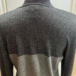 Lane Bryant  V-Neck Silver Gray & Black Colorblock‎ Metallic Sweater Size 14/16 Photo 3
