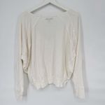 Free People  Santa Clara V-Neck Thermal‎ Soft White Sz Small Photo 3