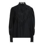 ROHE Magalie Silk Black Blouse NWT Sz. 40 (US 8/L) Size L Photo 1