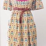 vintage • 80s cotton peasant dress block print floral mumu tent paisley Photo 0