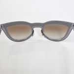 Valentino Gunmetal Cat Eye Sunglasses w/‎ Gold Gradient Lenses Silver Photo 4